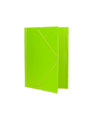 CI | Carpeta liderpapel gomas plastico folio solapa color verde pistacho
