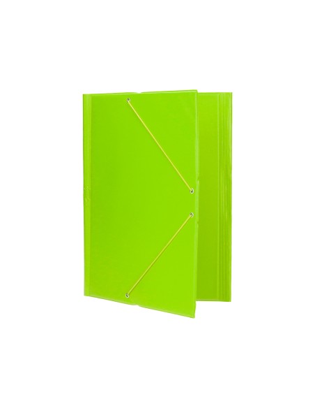 CI | Carpeta liderpapel gomas plastico folio solapa color verde pistacho