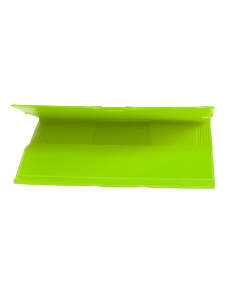 CI | Carpeta liderpapel gomas plastico folio solapa color verde pistacho