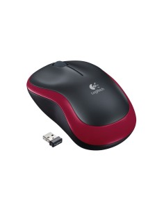 Ratón inalámbrico logitech m185 rojo nano receptor usb...