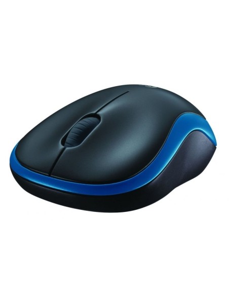 Ratón inalámbrico logitech m185 negro y azul - 910-002236