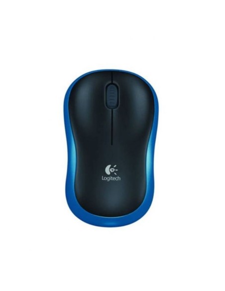 Ratón inalámbrico logitech m185 negro y azul - 910-002236