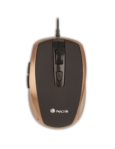 Raton con cable ngs tick gold - 800/1600dpi - 6 botones - usb