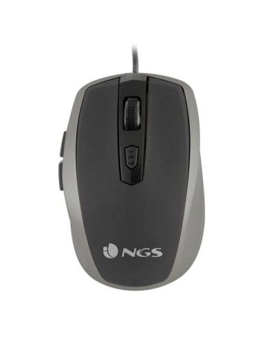 Raton con cable ngs tick silver - 800/1600dpi - 6 botones - usb