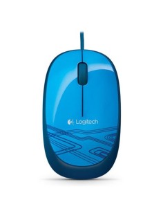 Ratón con cable logitech m105 usb azul 910-003114