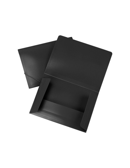 CI | Carpeta liderpapel gomas solapas 34945 polipropileno din a5 negra opaco