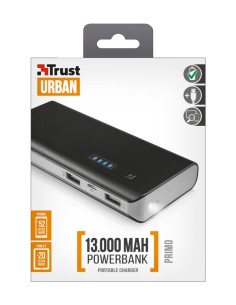 Batería externa trust primo 13000 black - 13000mah - usb...