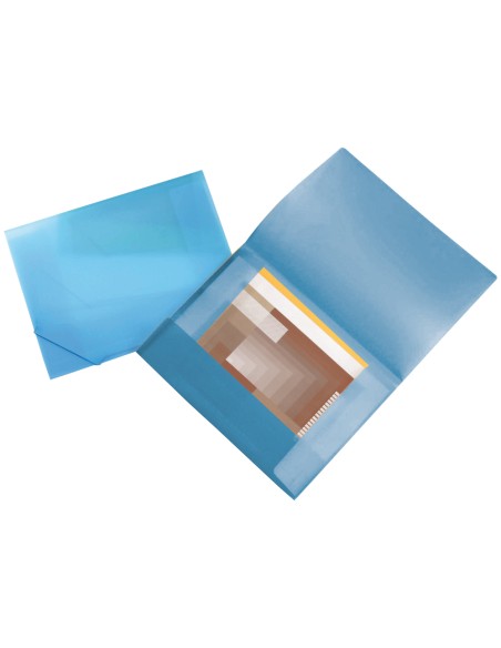 CI | Carpeta liderpapel portadocumentos 44802 solapas polipropileno din a3 azul serie frosty lomo flexible