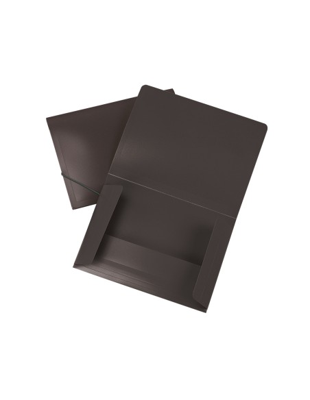 CI | Carpeta liderpapel portadocumentos solapas polipropileno din a3 negro opaco lomo flexible