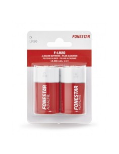 Pack de 2 pilas fonestar lr20 1.5v alcalina d