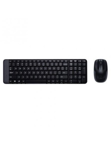 Teclado y ratón inalámbrico logitech mk220 2.4ghz alcance 10m usb negro