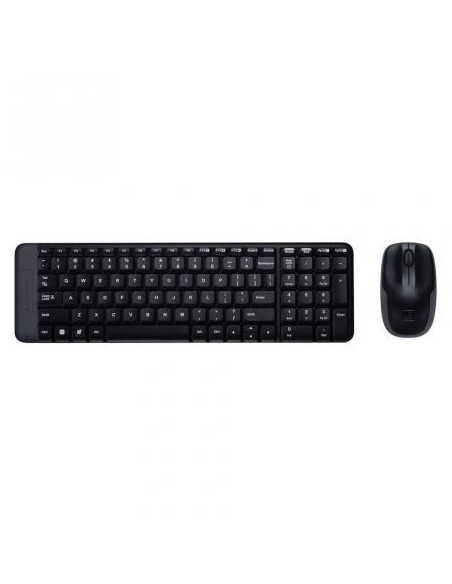 Teclado y ratón inalámbrico logitech mk220 2.4ghz alcance 10m usb negro