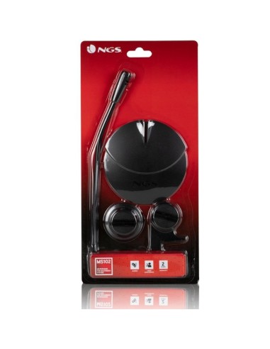 Micrófono de sobremesa ngs ms102 - mono - 20-16khz - 1.8m - peana para monitor