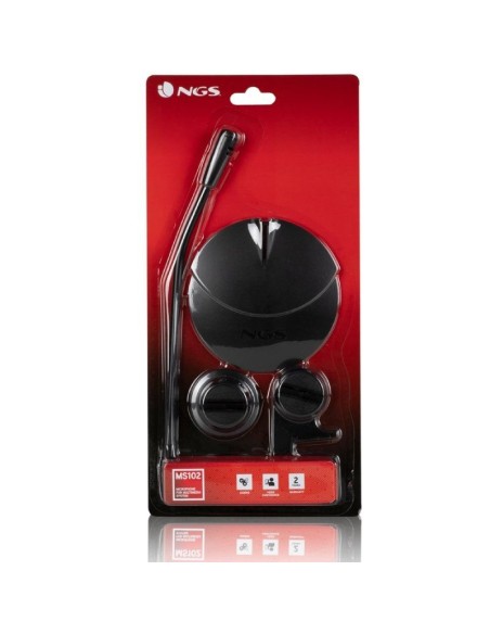 Micrófono de sobremesa ngs ms102 - mono - 20-16khz - 1.8m - peana para monitor