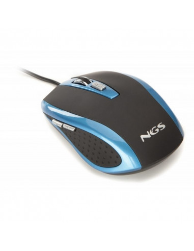 Ratón con cable ngs bluetick - óptico - 800-1600dpi - 6 botones - usb - color azul / negro