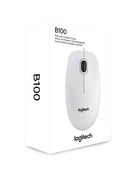 Raton con cable logitech b100  - 3 botones - 800dpi - usb