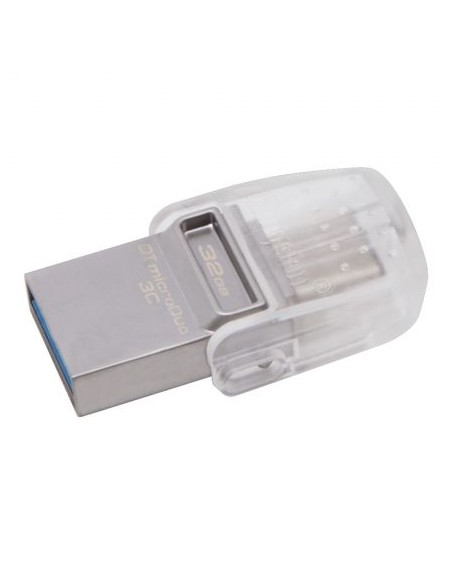 Pendrive kingston datatraveler microduo 3c - 32gb - conectores usb-a y usb tipo-c - 100mb/s lectura - 15mb/s escritura - usb 3.0