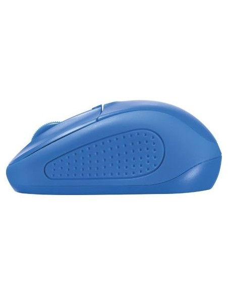 Ratón inalámbrico trust primo blue - alcance 6m - 1000-1600 dpi - micro receptor - apto diestros y zurdos - 2x aaa - 20786