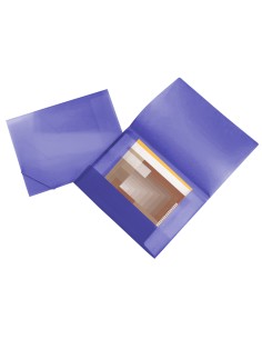 CI | Carpeta liderpapel portadocumentos 44806 solapas polipropileno din a3 violeta serie frosty lomo flexible 2
