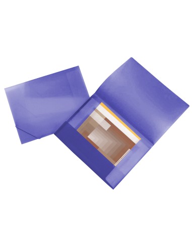 CI | Carpeta liderpapel portadocumentos 44806 solapas polipropileno din a3 violeta serie frosty lomo flexible