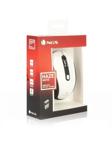 Ratón inalámbrico ngs haze white - óptico -...