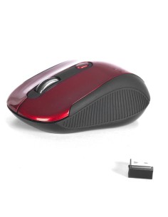 Ratón inalámbrico ngs haze red - óptico - 800/1600 dpi -...