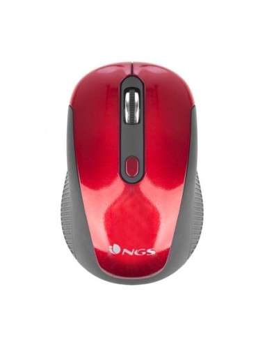 Ratón inalámbrico ngs haze red - óptico -...