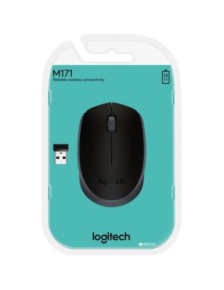 Ratón inalámbrico logitech m171 negro - 2.4ghz - nano receptor usb - diseño ambidiestro - 1xaa