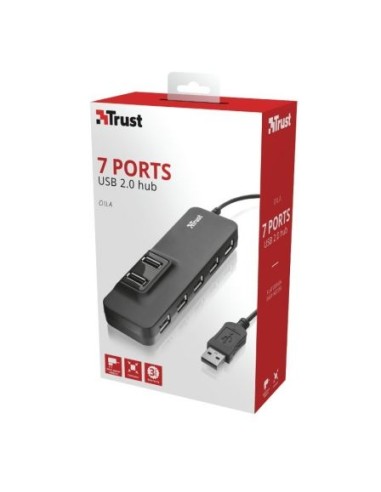 Hub trust oila 7 puertos usb - diseño plano y...