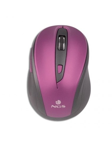 Ratón inalámbrico ngs evo mute purple - 800/1600 dpi - 2.4 ghz - 5 botones silenciosos - receptor nano usb - 2xaaa