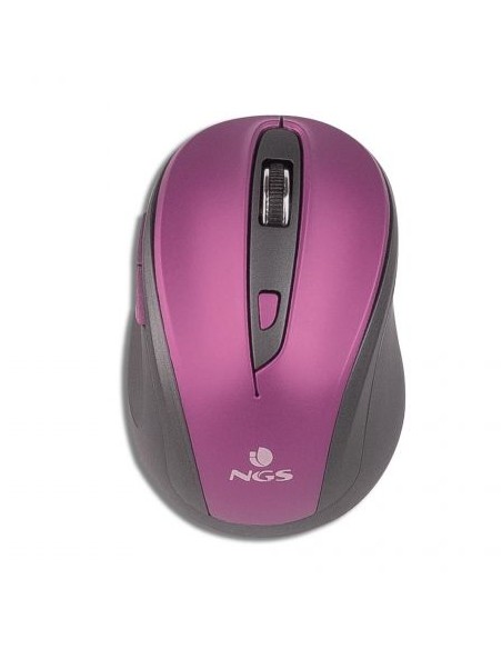 Ratón inalámbrico ngs evo mute purple - 800/1600 dpi - 2.4 ghz - 5 botones silenciosos - receptor nano usb - 2xaaa