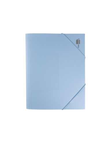CI | Carpeta liderpapel gomas solapas polipropileno din a4 celeste opaco