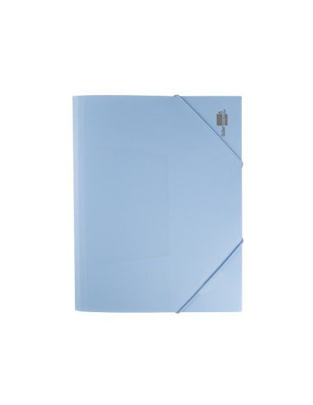 CI | Carpeta liderpapel gomas solapas polipropileno din a4 celeste opaco
