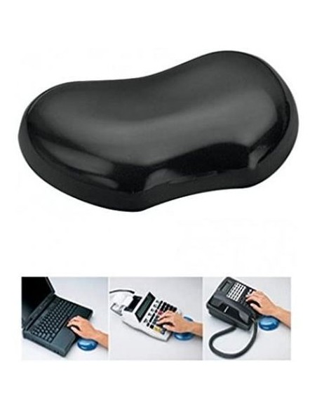 Alfombrilla reposamuñecas felowes - reposamuñecas de gel crystal - cubierta de poliuretano - color negro