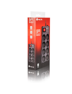 Regleta protectora ngs surge grid 800 - 8 tomas schuko...