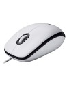 Ratón logitech m100 white - óptico - 3 botones - usb - cable 1.8m
