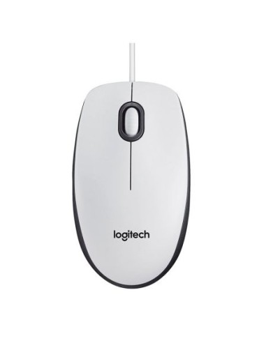 Ratón logitech m100 white - óptico - 3 botones - usb - cable 1.8m