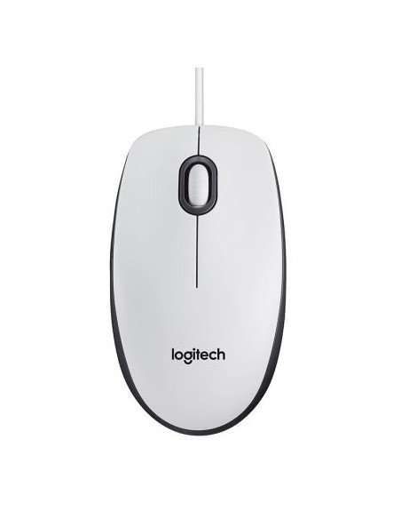 Ratón logitech m100 white - óptico - 3 botones - usb - cable 1.8m