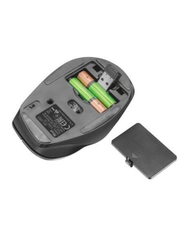 Ratón inalámbrico trust ravan - descanso ergonómico para pulgar - 800-1600dpi - 2 botones para pulgar - receptor microusb - 