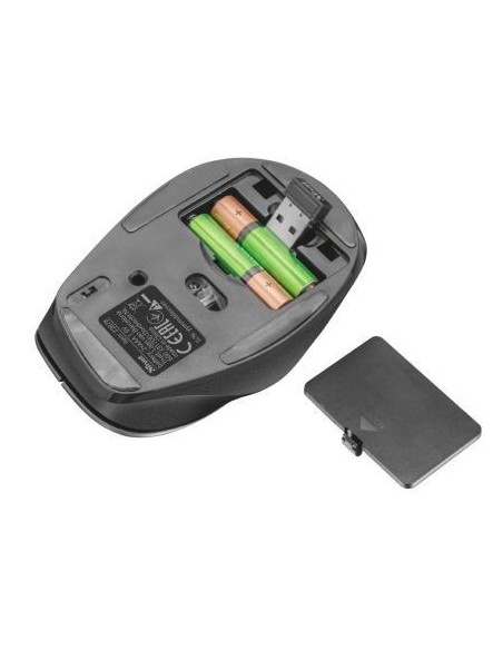 Ratón inalámbrico trust ravan - descanso ergonómico para pulgar - 800-1600dpi - 2 botones para pulgar - receptor microusb - 