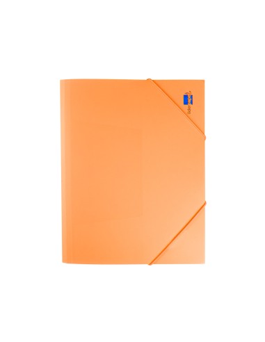 CI | Carpeta liderpapel gomas solapas polipropileno din a4 naranja fluor opaco