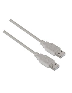 Cable usb aisens a101-0022 - tipo a macho-macho - 2m - beige