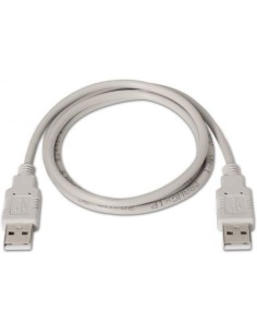 Cable usb aisens a101-0022 - tipo a macho-macho - 2m - beige 2