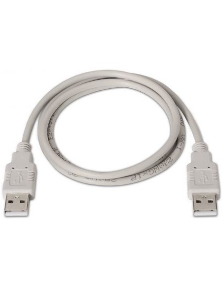 Cable usb aisens a101-0022 - tipo a macho-macho - 2m - beige