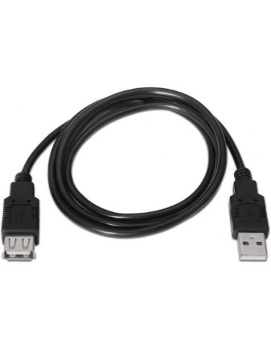 Cable alargador usb aisens a101-0017 - tipo a macho-tipo a hembra - 3m - negro