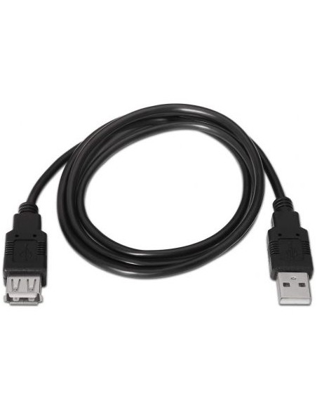 Cable alargador usb aisens a101-0017 - tipo a macho-tipo a hembra - 3m - negro