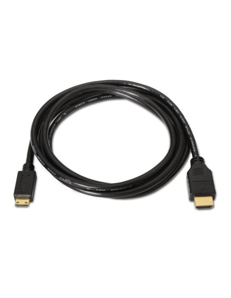 Cable mini hdmi aisens a119-0114 - conectores a-macho/c-macho - alta velocidad con ethernet - full hd / uhd / 3d - 1.8m