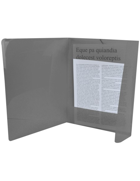 CI | Carpeta liderpapel gomas solapas 34965 polipropileno din a4 negro translucido