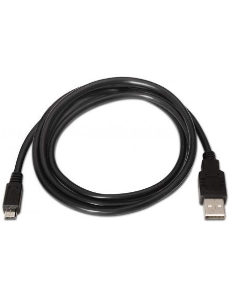 Cable usb 2.0 aisens a101-0027 - conectores usb tipo a macho/microusb tipo b macho - 0.8m - negro
