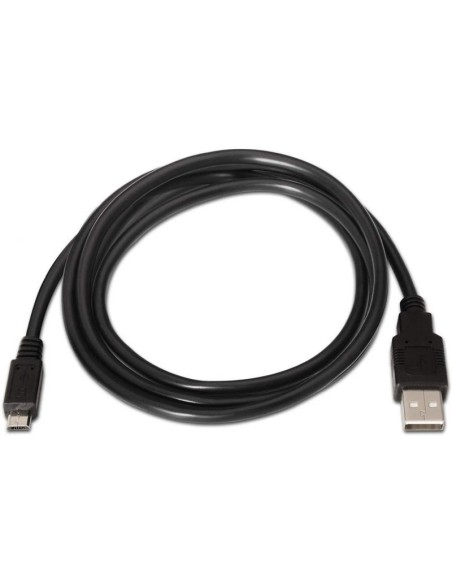 Cable usb 2.0 aisens a101-0028 - conectores usb tipo a macho/microusb tipo b macho - 1.8m - negro